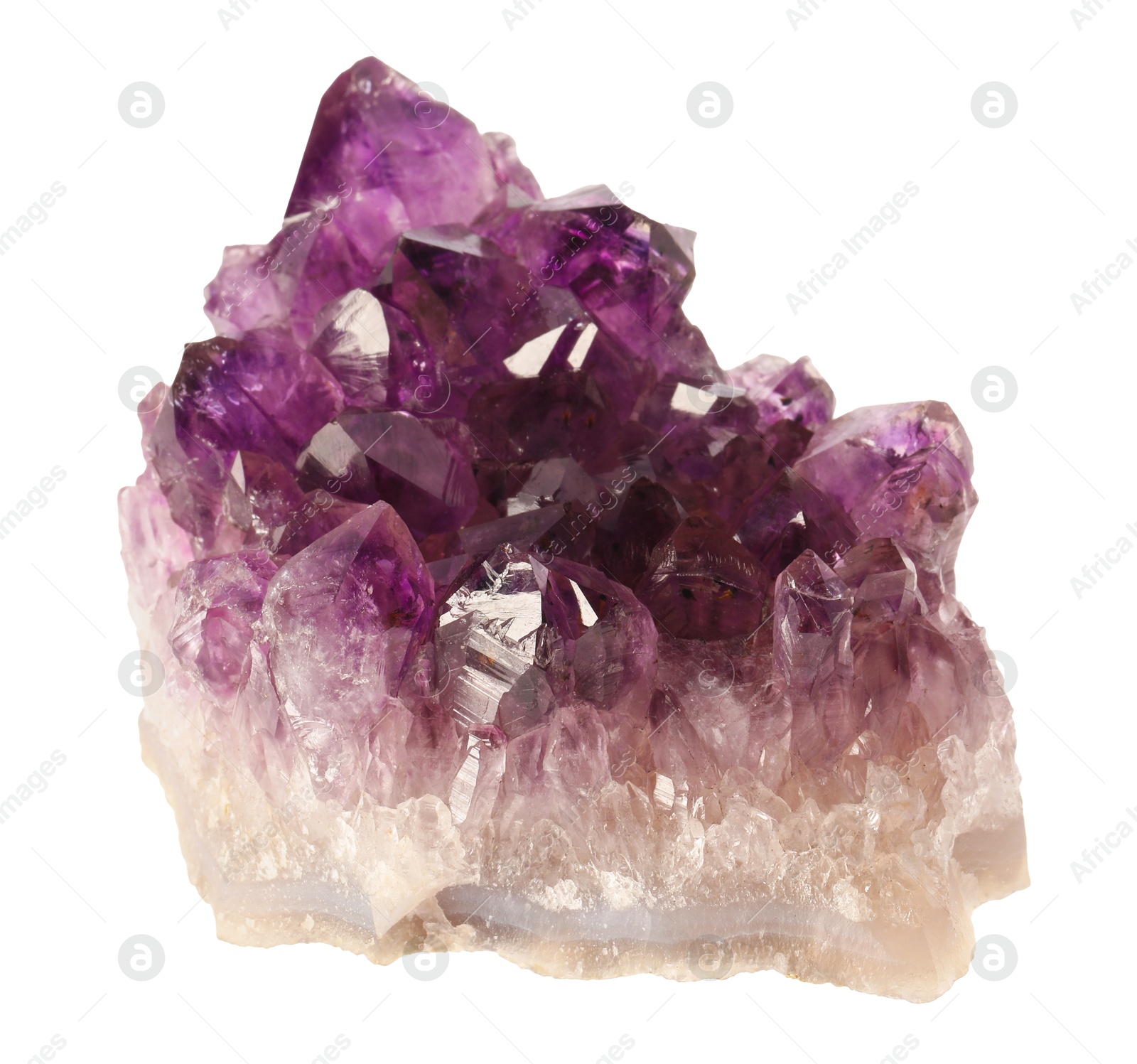 Photo of Beautiful amethyst isolated on white. Natural gemstone