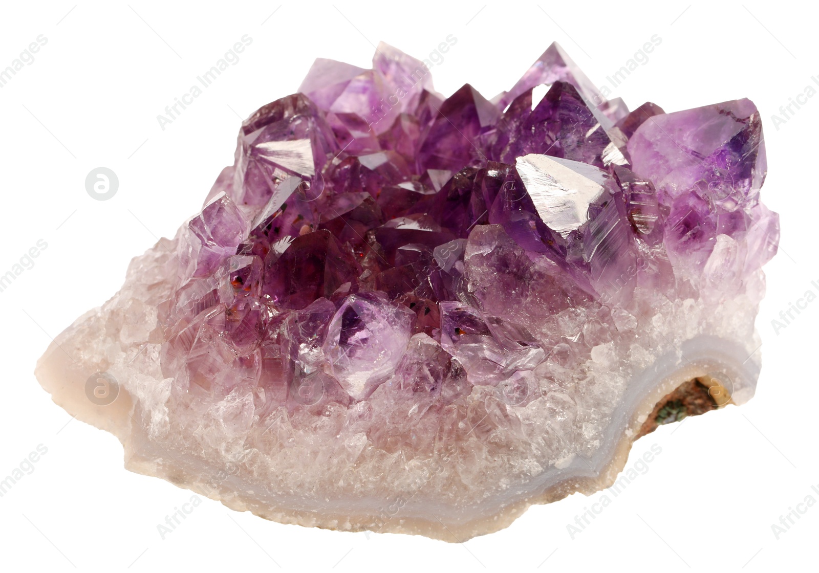 Photo of Beautiful amethyst isolated on white. Natural gemstone