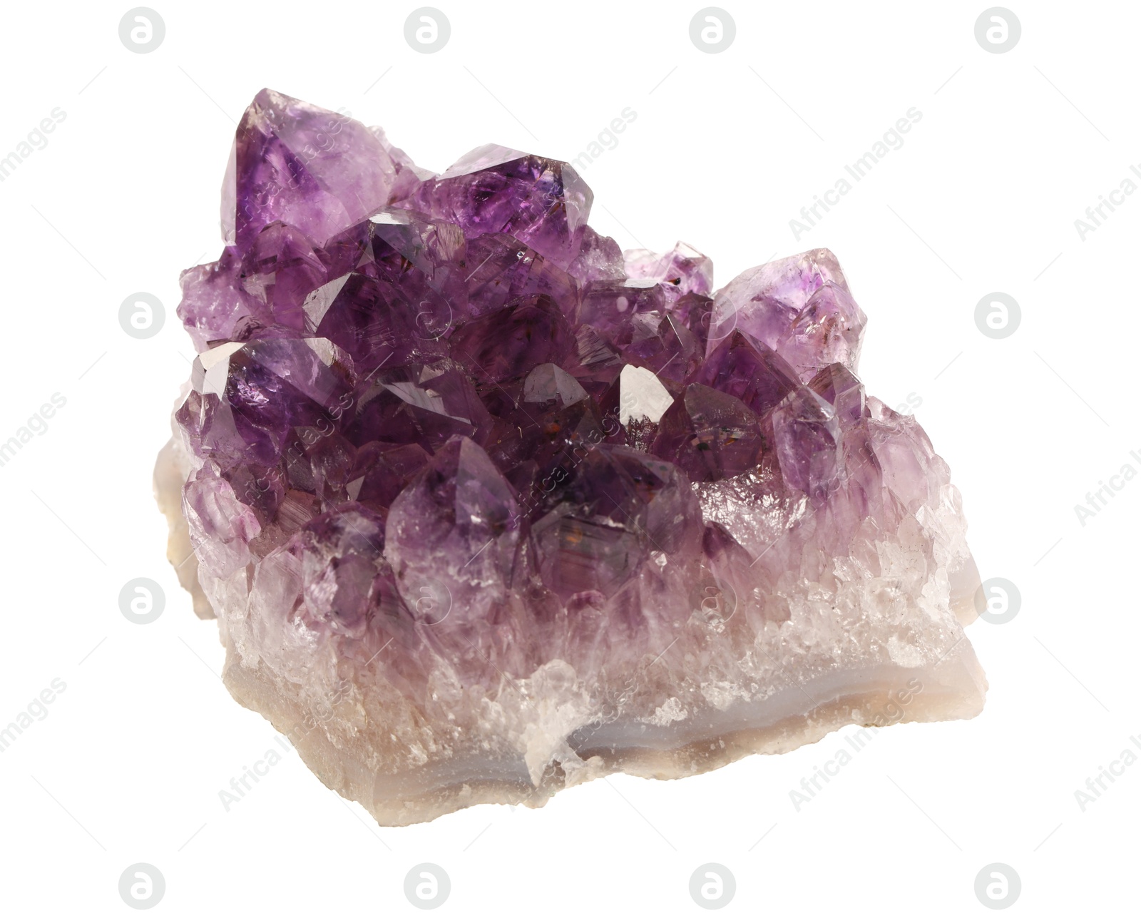 Photo of Beautiful amethyst isolated on white. Natural gemstone