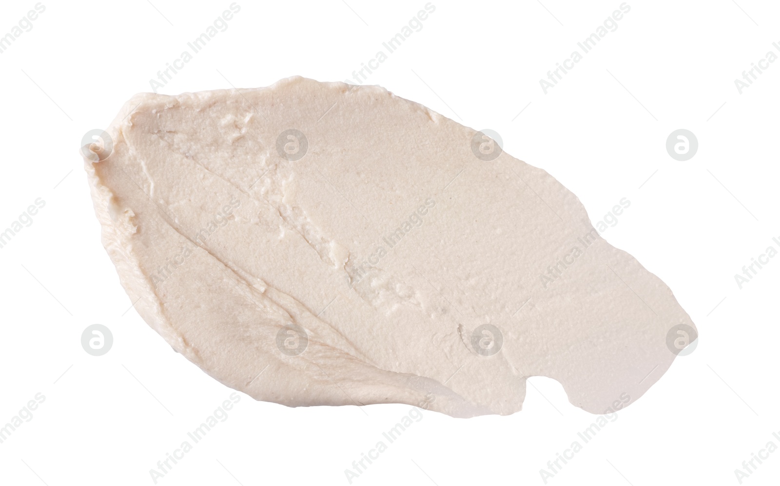 Photo of Sample of cosmetic product isolated on white, top view