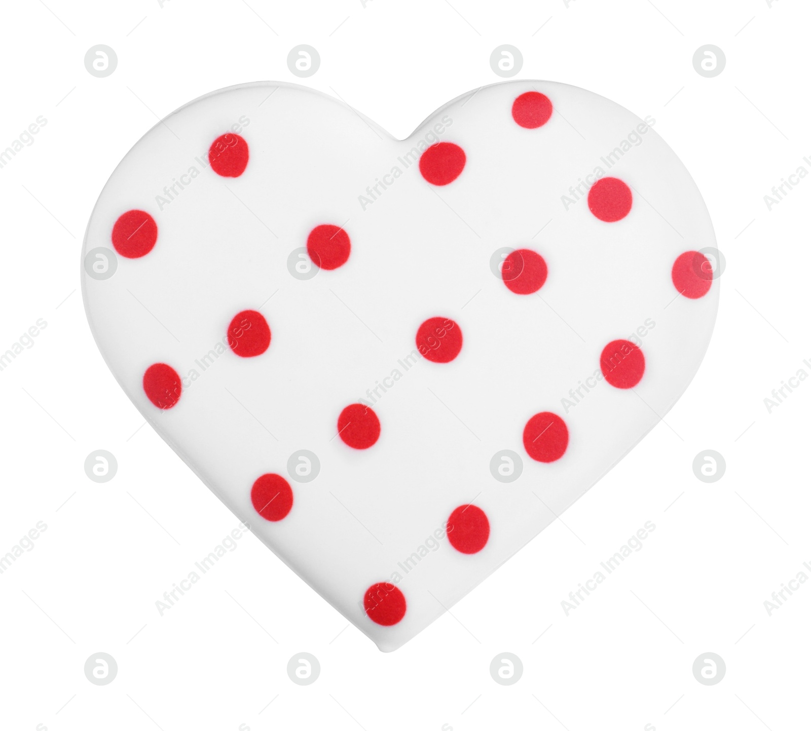 Photo of Delicious heart shaped cookie isolated on white. Valentine's Day