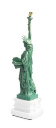 Photo of Statue of Liberty isolated on white. Symbol of freedom