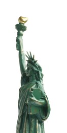 Photo of Statue of Liberty isolated on white. Symbol of freedom