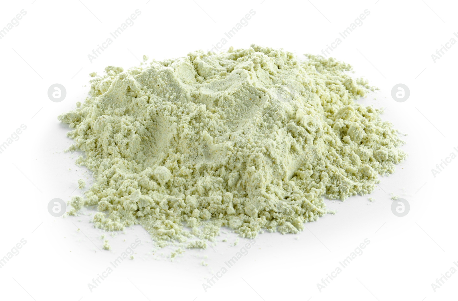 Photo of Pile of dry wasabi powder isolated on white