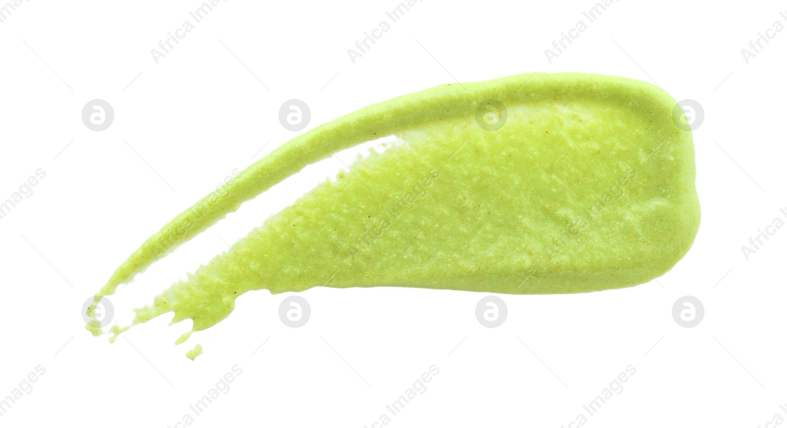 Photo of Hot wasabi paste isolated on white, top view