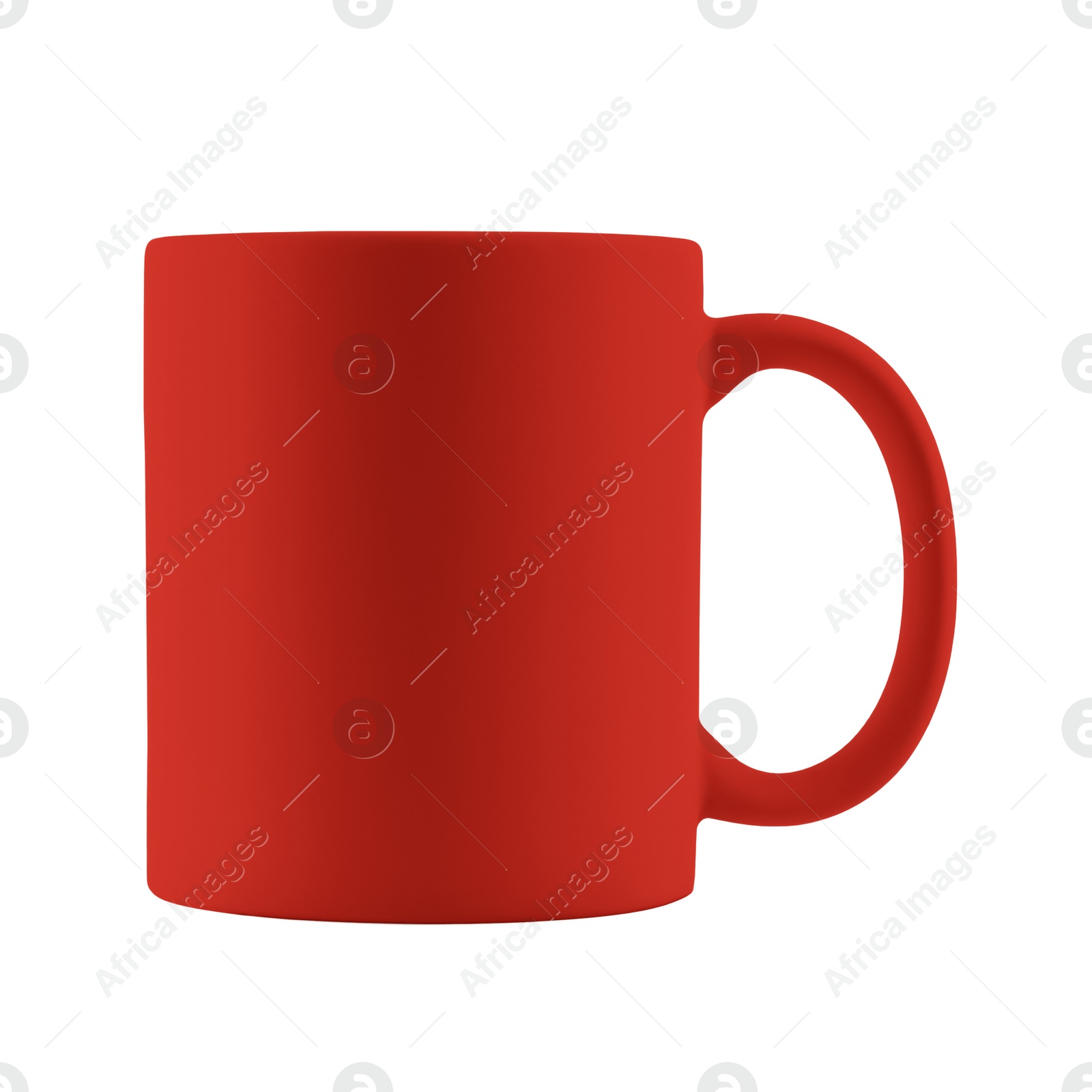 Image of Blank red cup isolated on white. Mockup for design