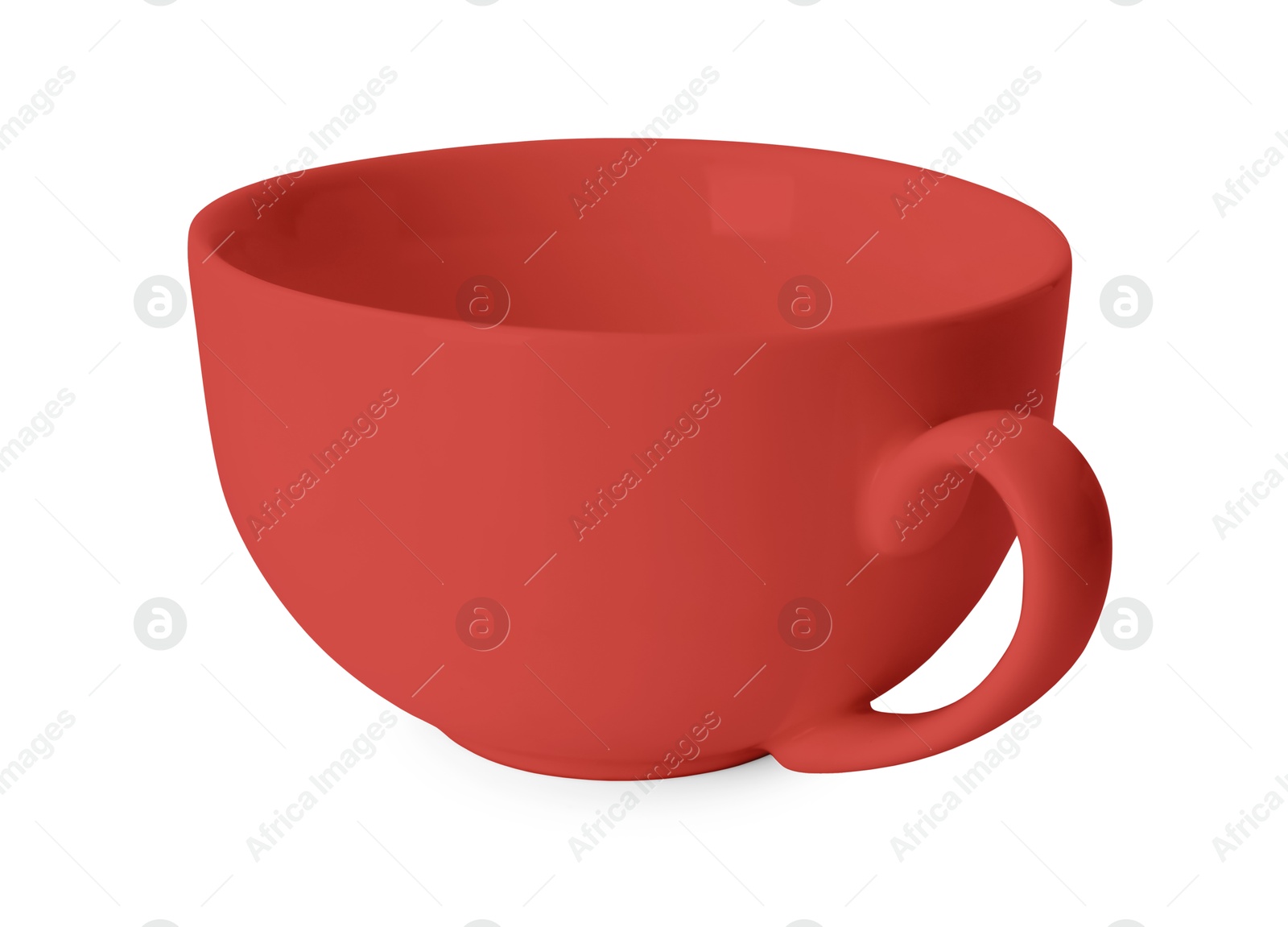 Image of Blank red cup isolated on white. Mockup for design