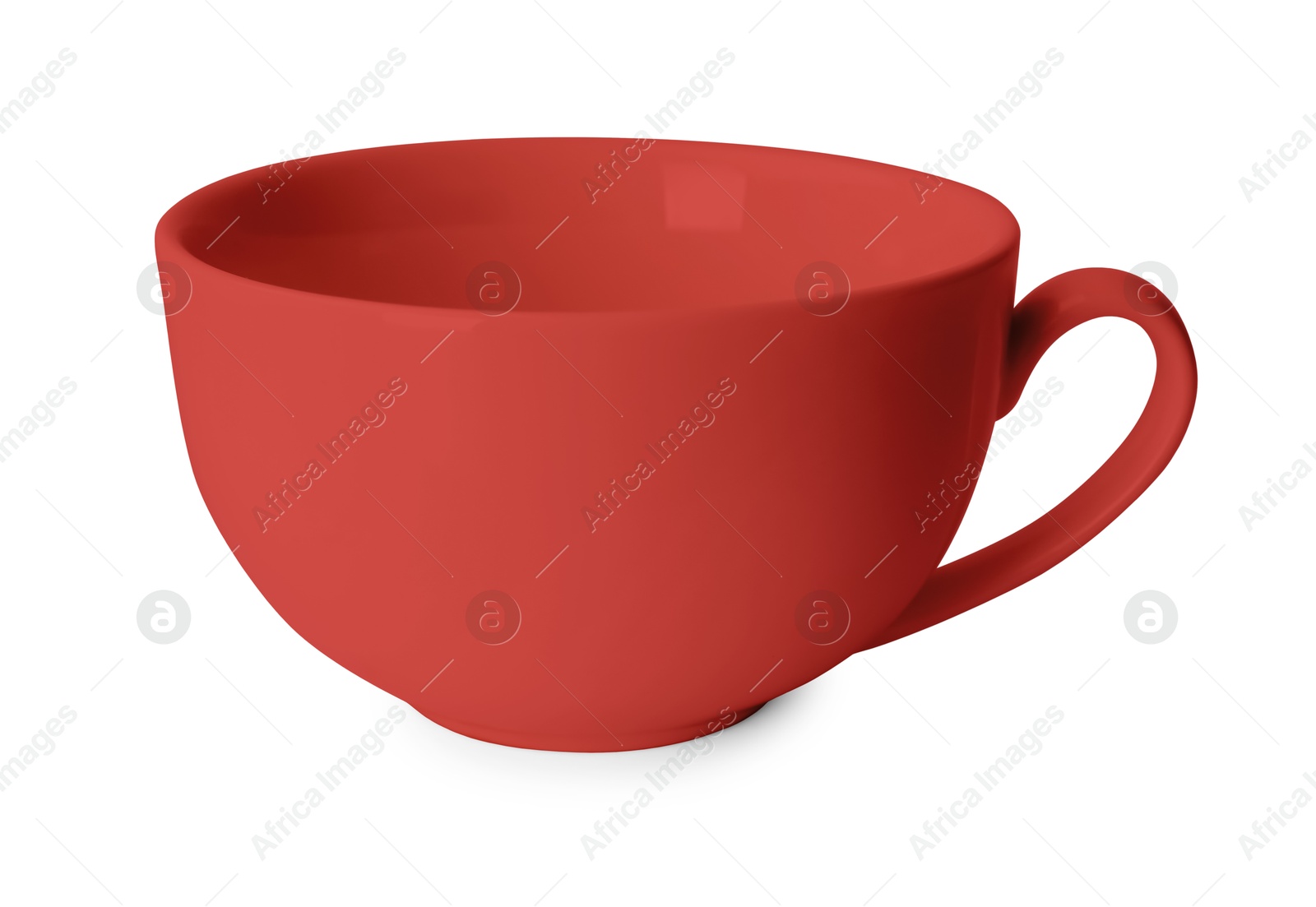 Image of Blank red cup isolated on white. Mockup for design