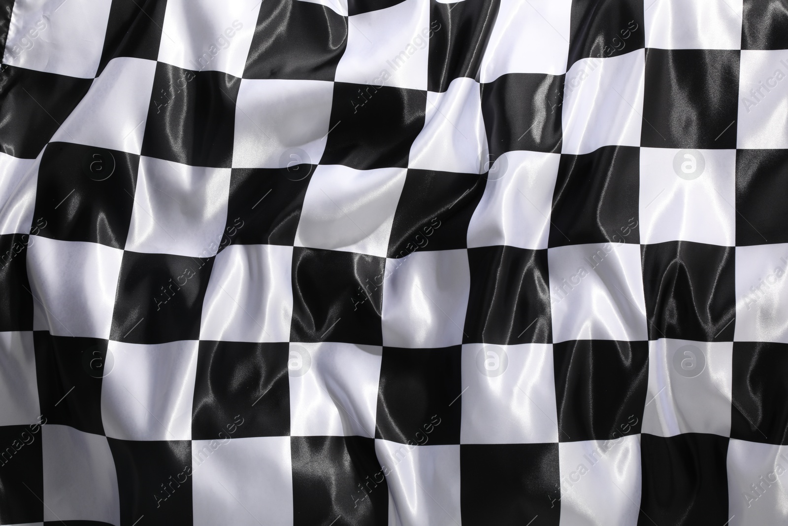 Photo of Checkered finish flag as background, top view