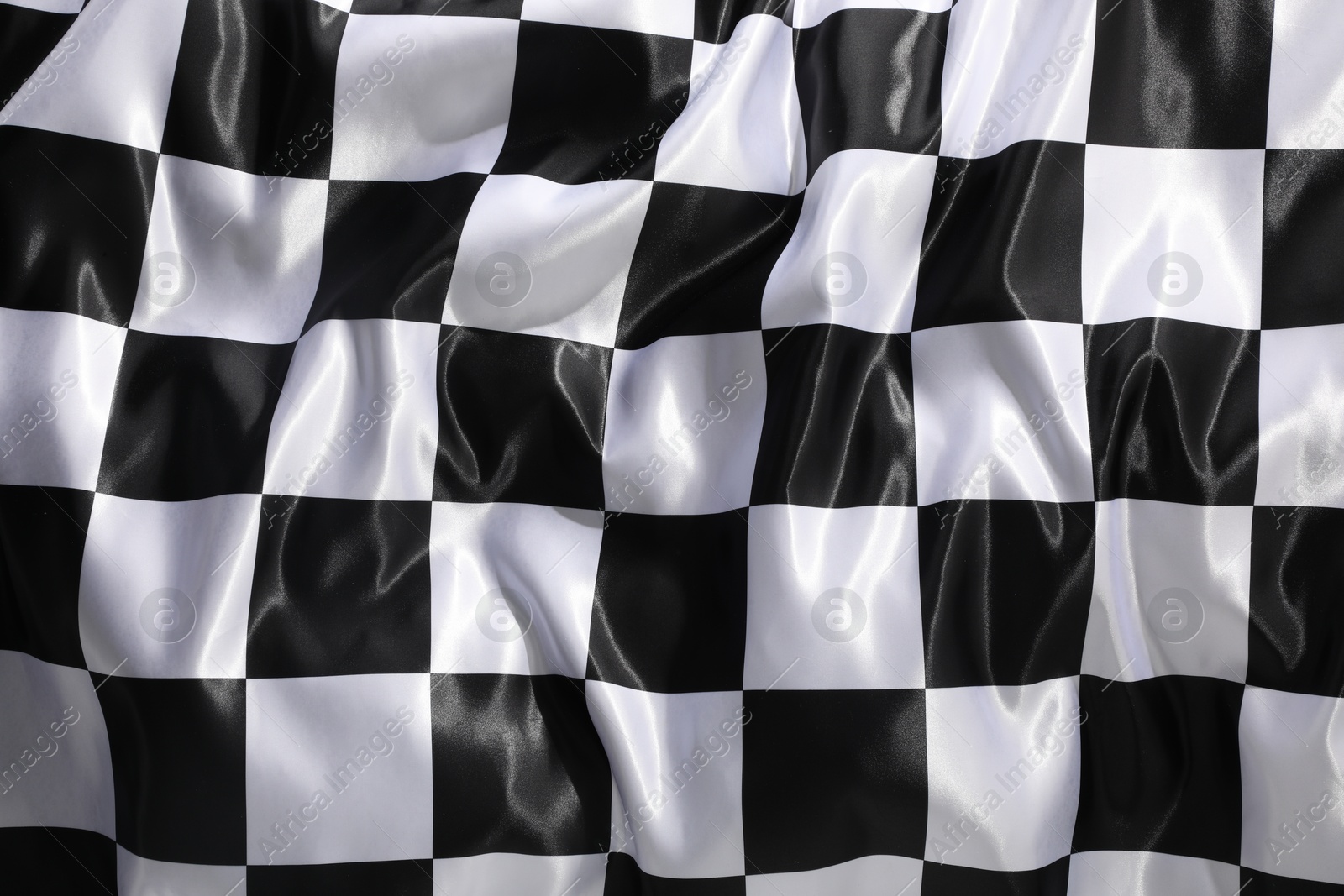 Photo of Checkered finish flag as background, top view