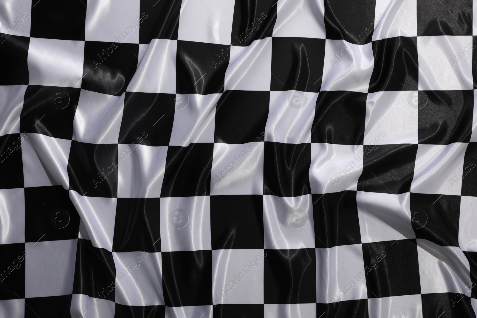 Photo of Checkered finish flag as background, top view