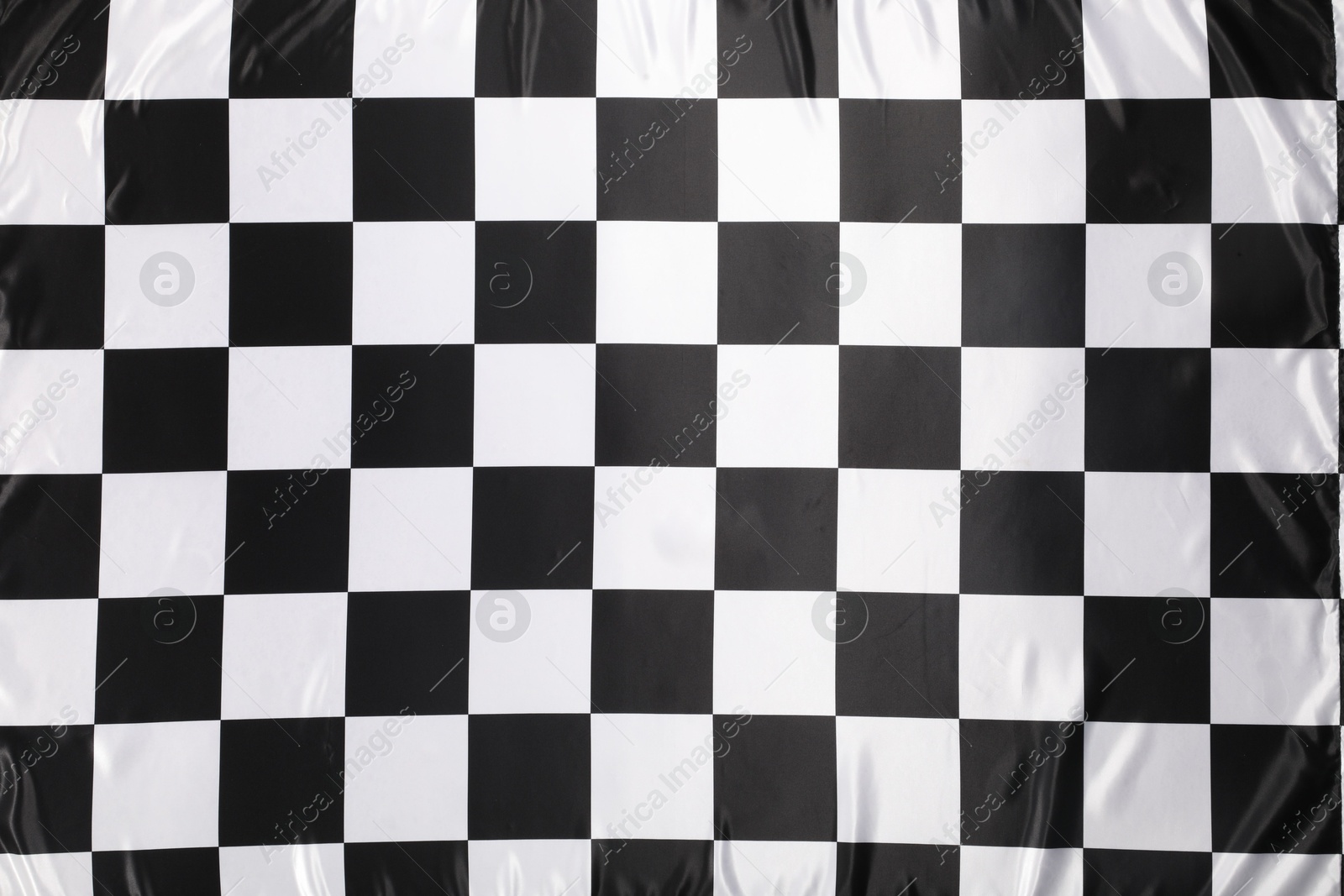 Photo of Checkered finish flag as background, top view