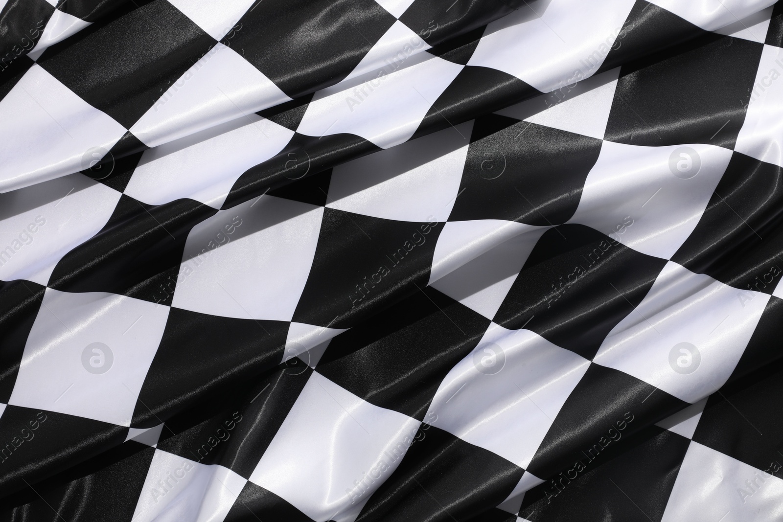 Photo of Checkered finish flag as background, top view