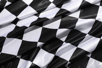 Photo of Checkered finish flag as background, top view