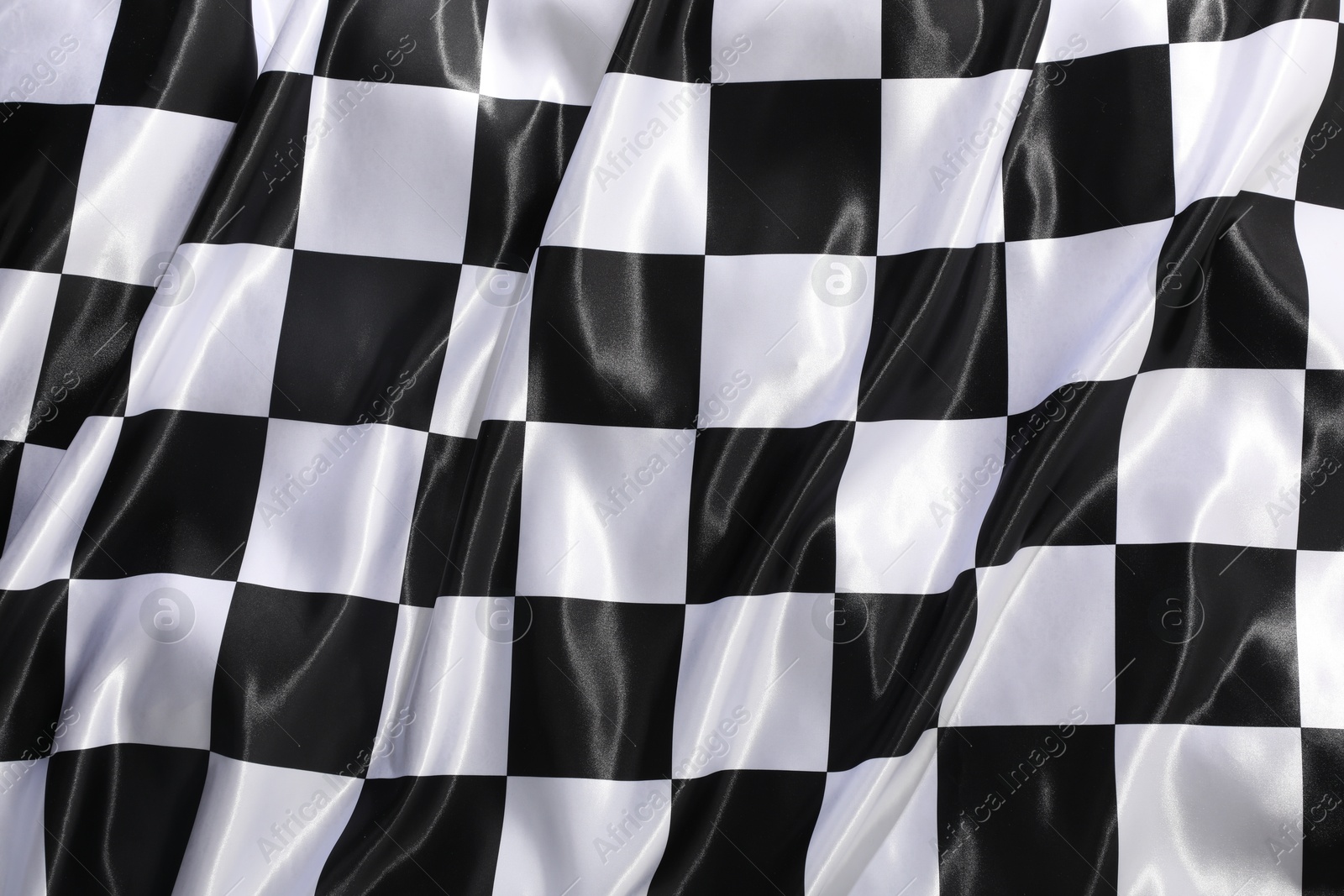 Photo of Checkered finish flag as background, top view