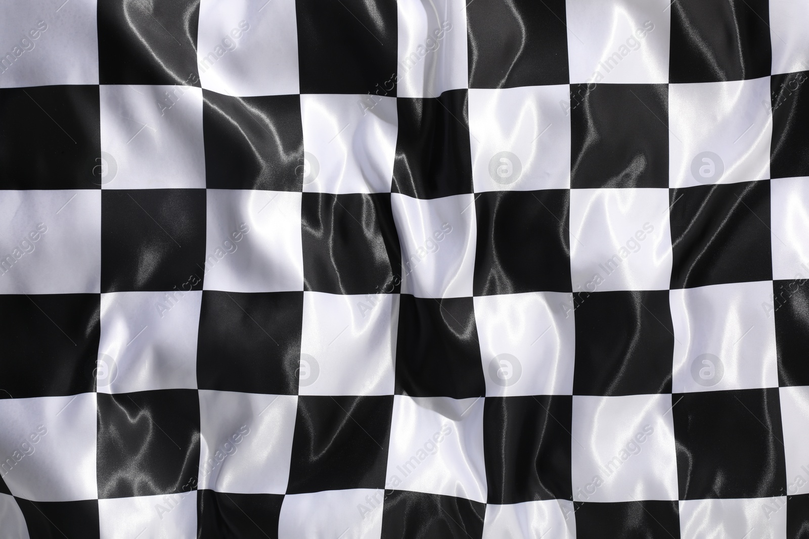 Photo of Checkered finish flag as background, top view