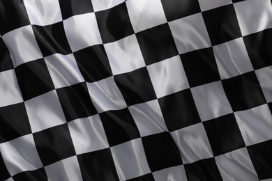 Photo of Checkered finish flag as background, top view