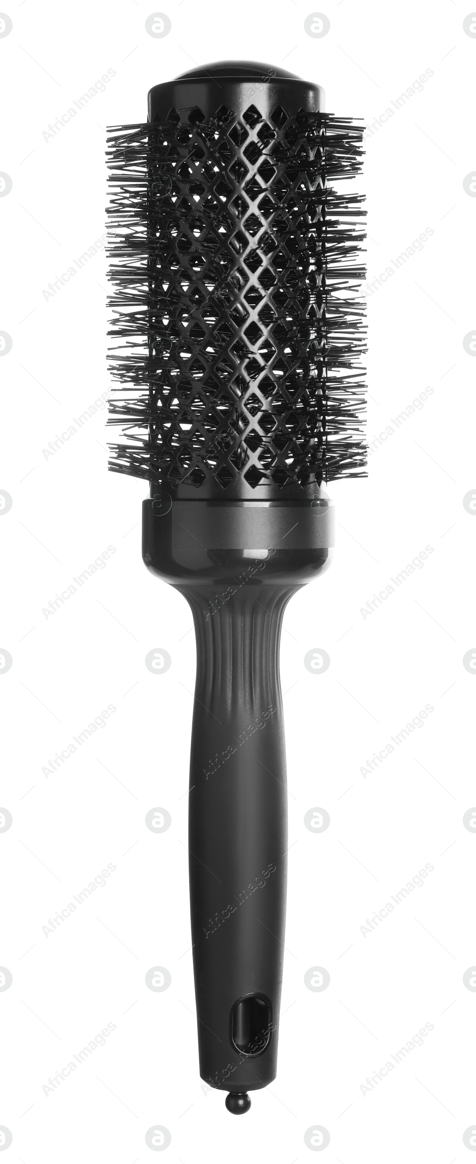 Photo of Hairdresser tool. Round brush isolated on white