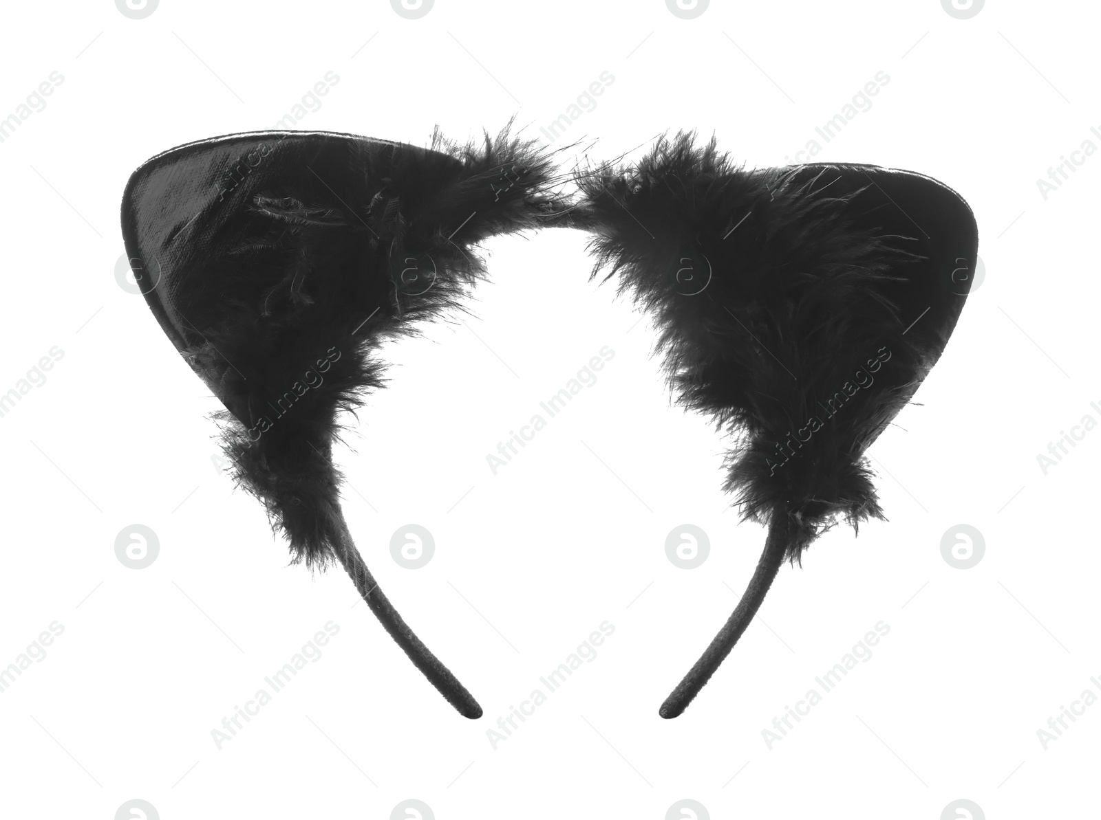 Photo of Stylish headband with cat ears isolated on white