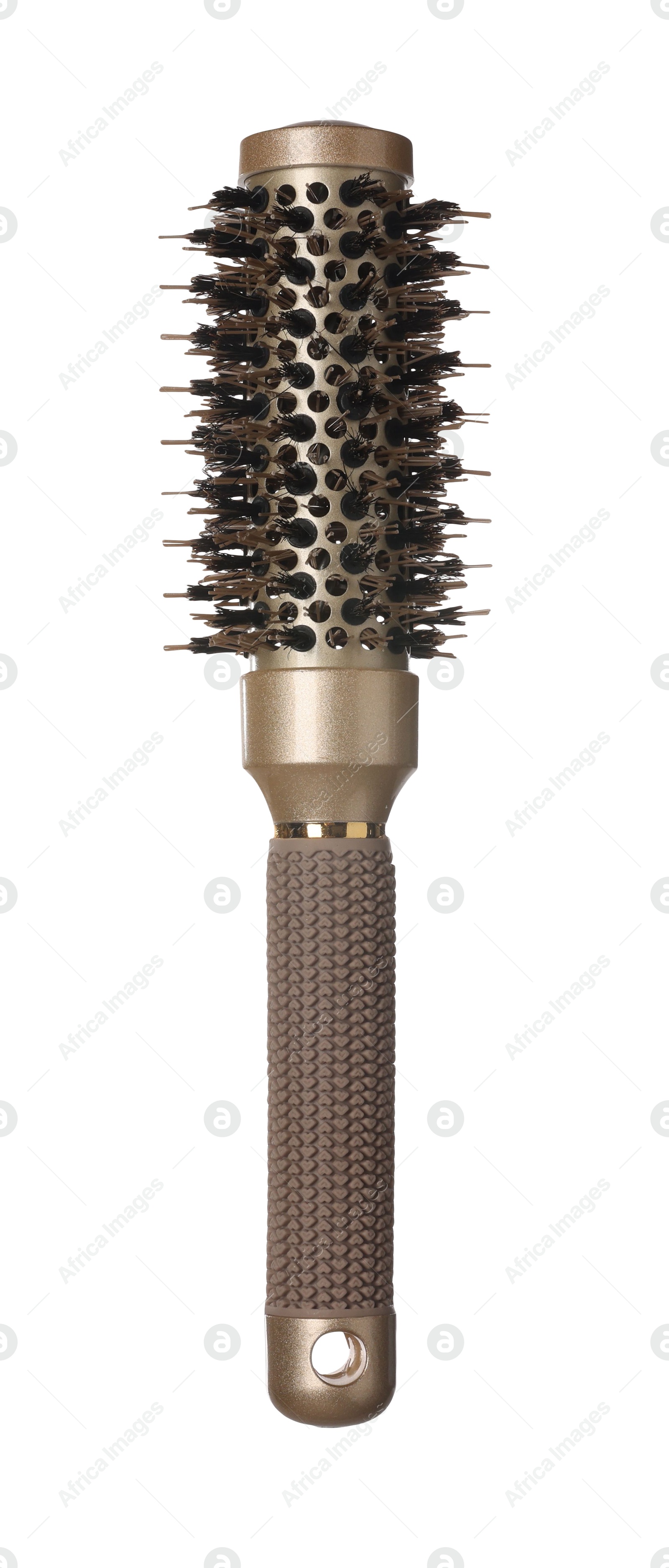 Photo of Hairdresser tool. Round brush isolated on white