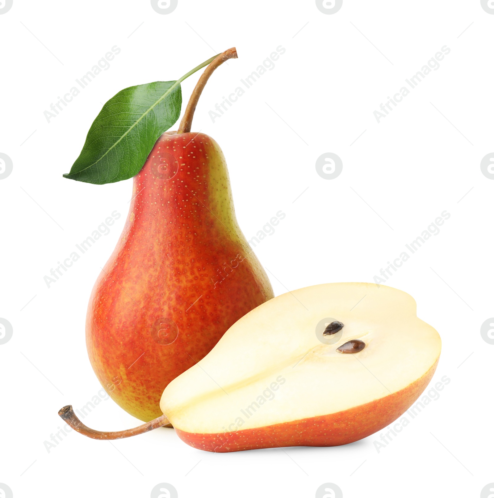 Image of Tasty fresh ripe pears isolated on white