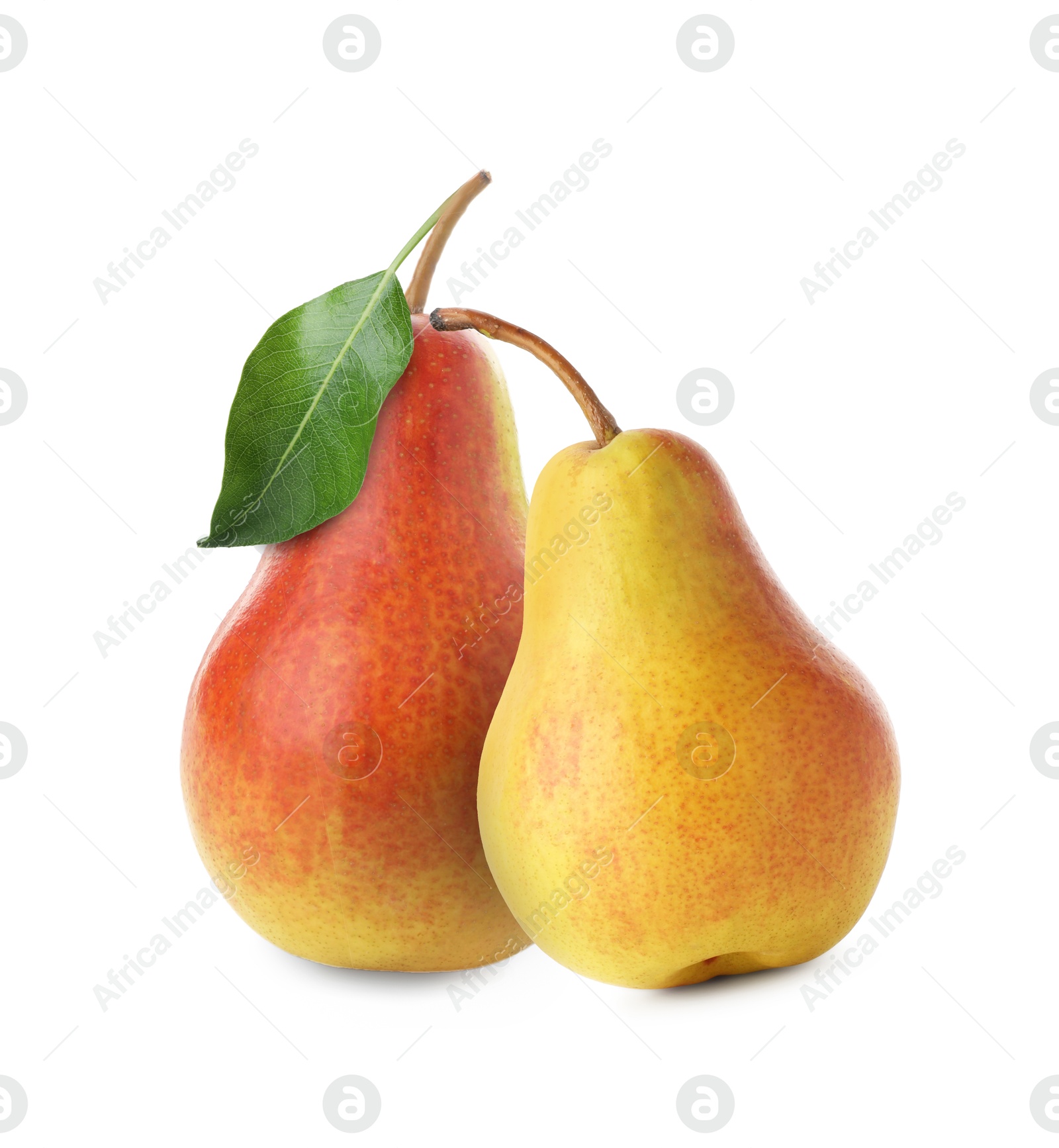 Image of Tasty fresh ripe pears isolated on white