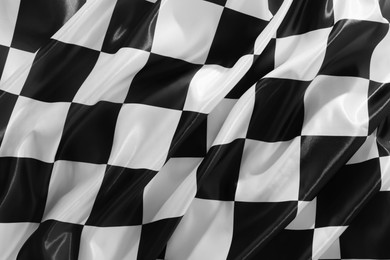 Photo of Checkered finish flag as background, top view