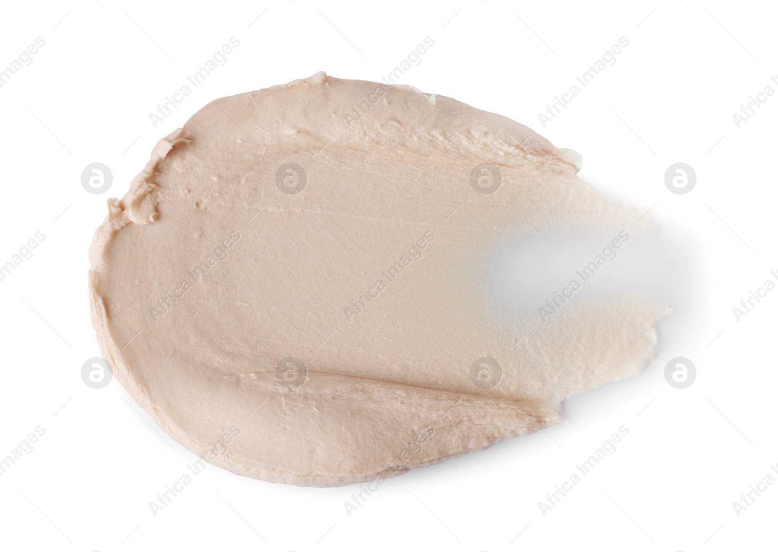 Photo of Sample of cosmetic product isolated on white, top view