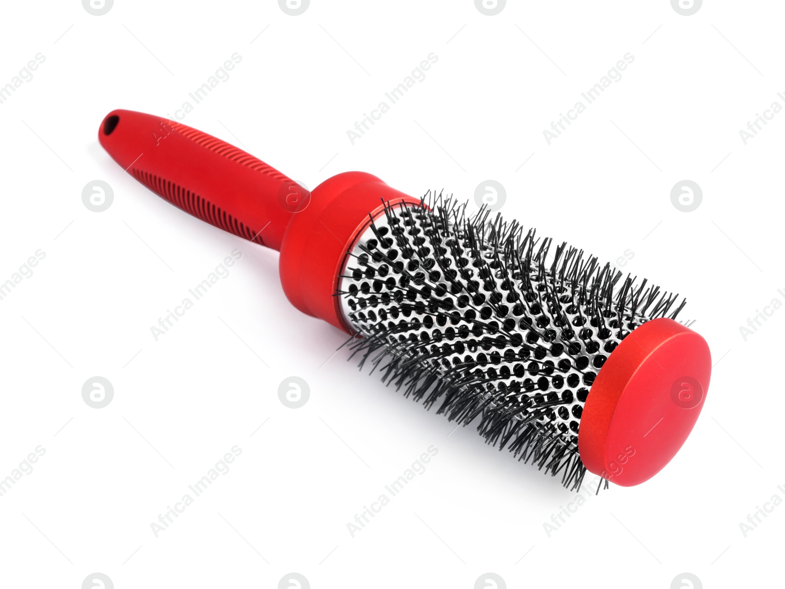 Photo of Hairdresser tool. Round brush isolated on white