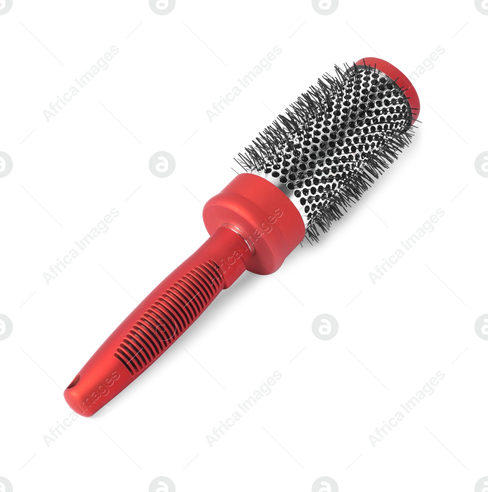 Photo of Hairdresser tool. Round brush isolated on white