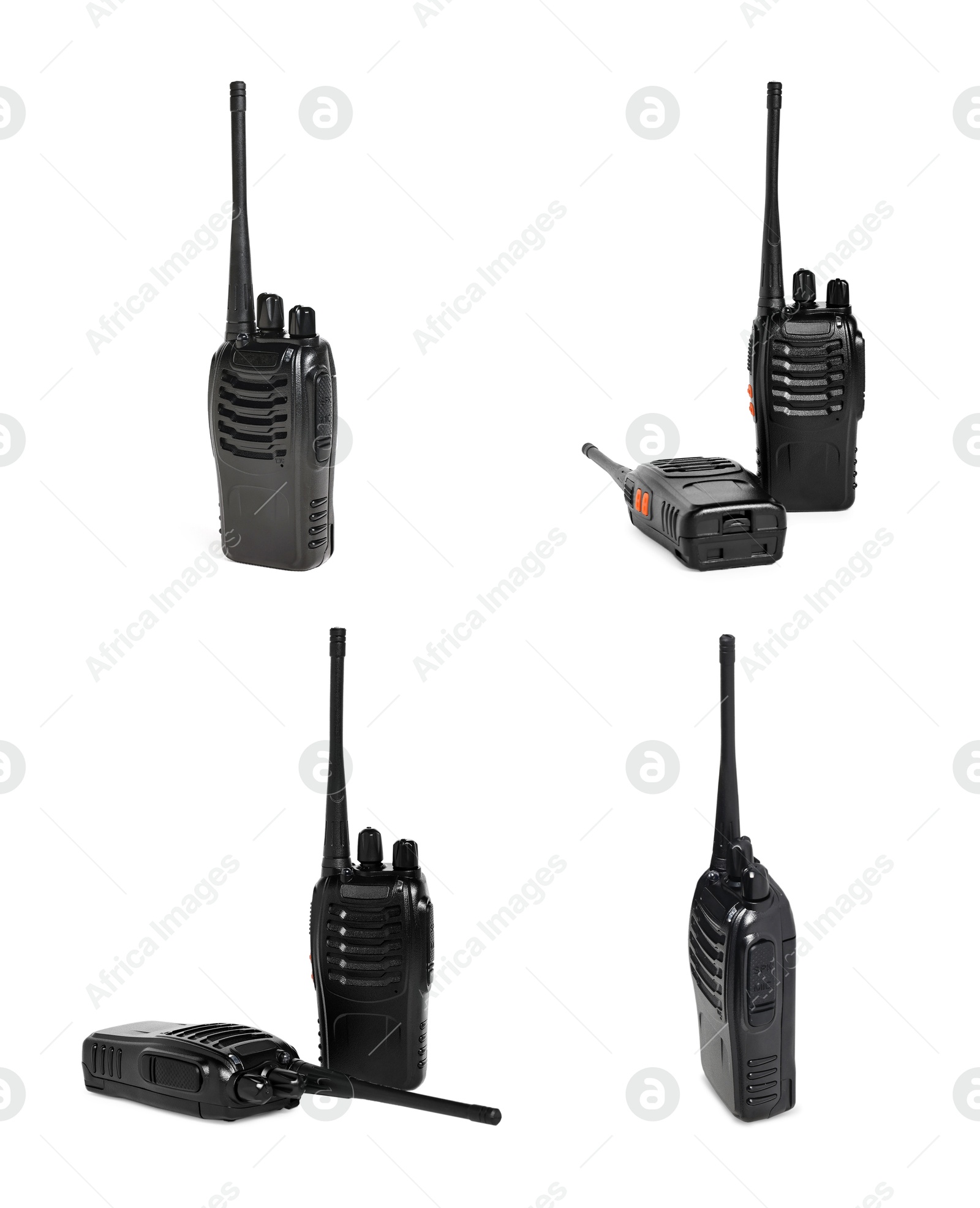 Image of Walkie talkie isolated on white. Handheld radio