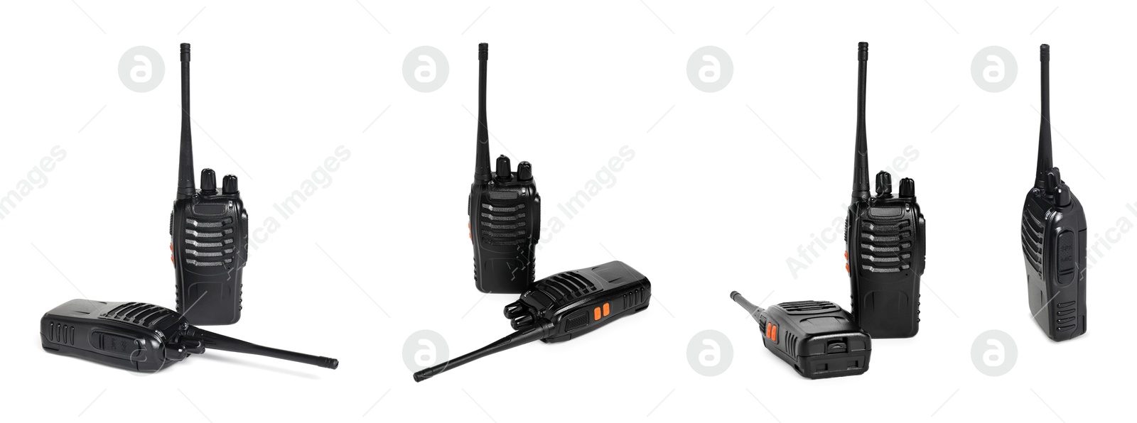 Image of Walkie talkie isolated on white. Handheld radio