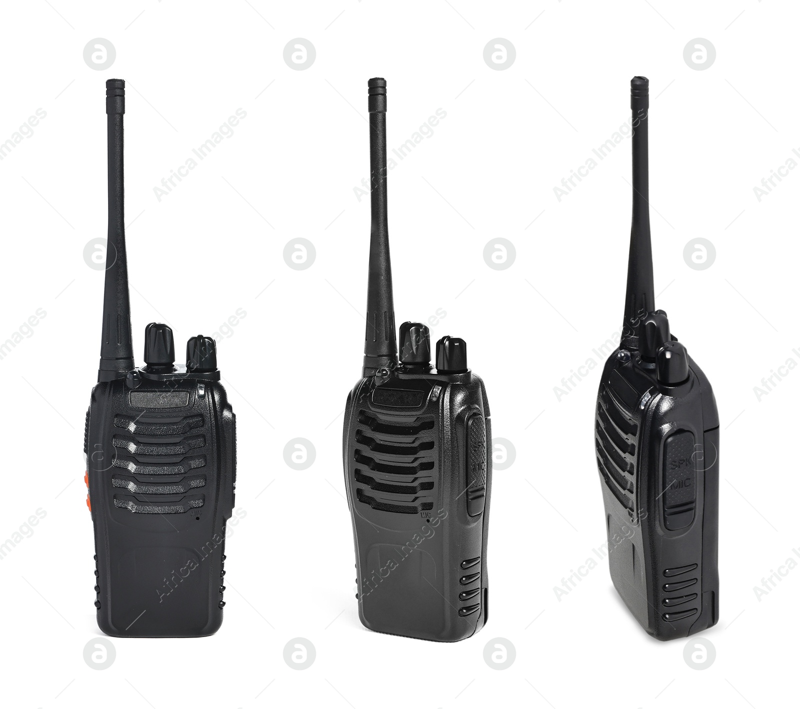 Image of Walkie talkie isolated on white. Handheld radio