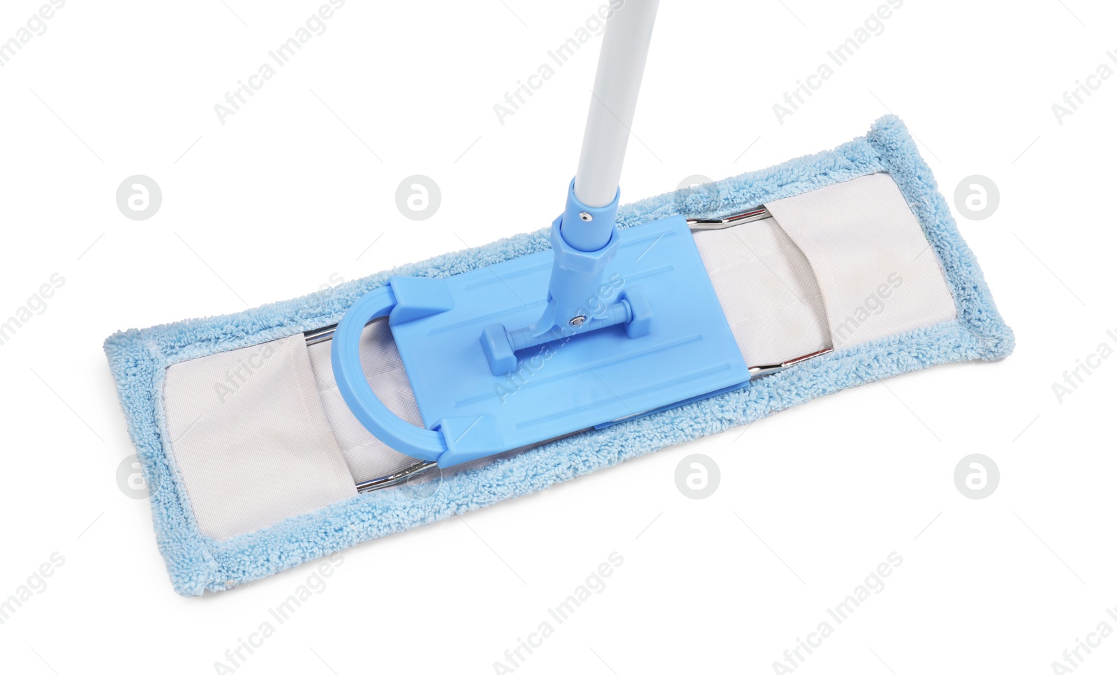 Photo of Mop with plastic handle isolated on white