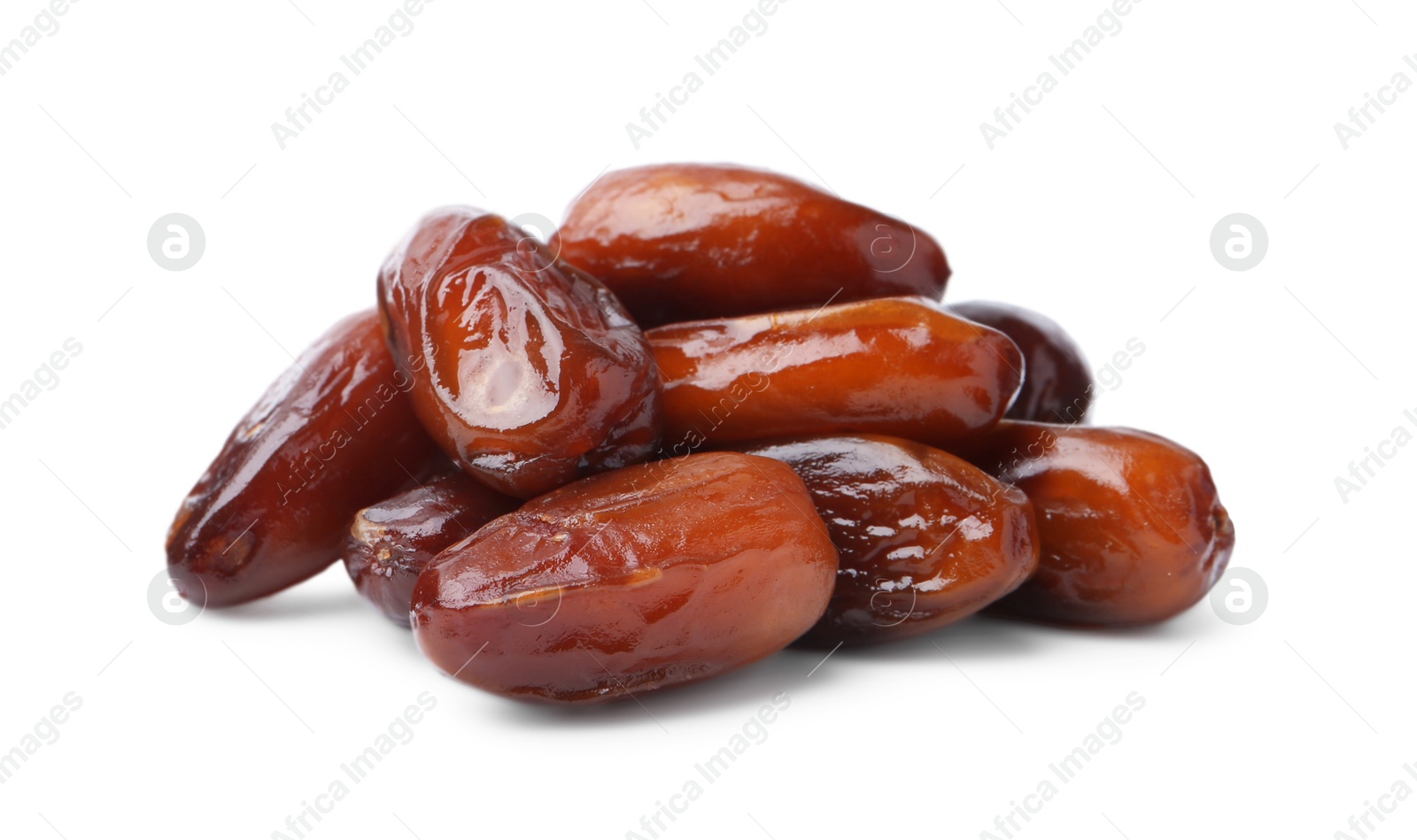 Photo of Tasty sweet dried dates isolated on white