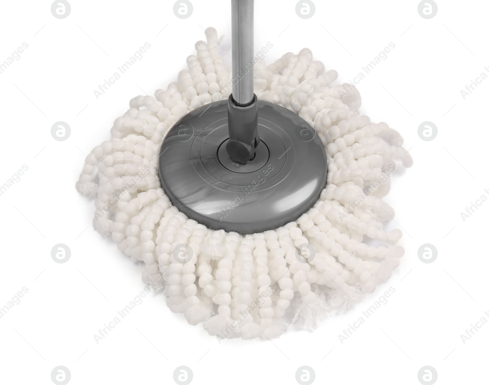 Photo of Mop with metal handle isolated on white