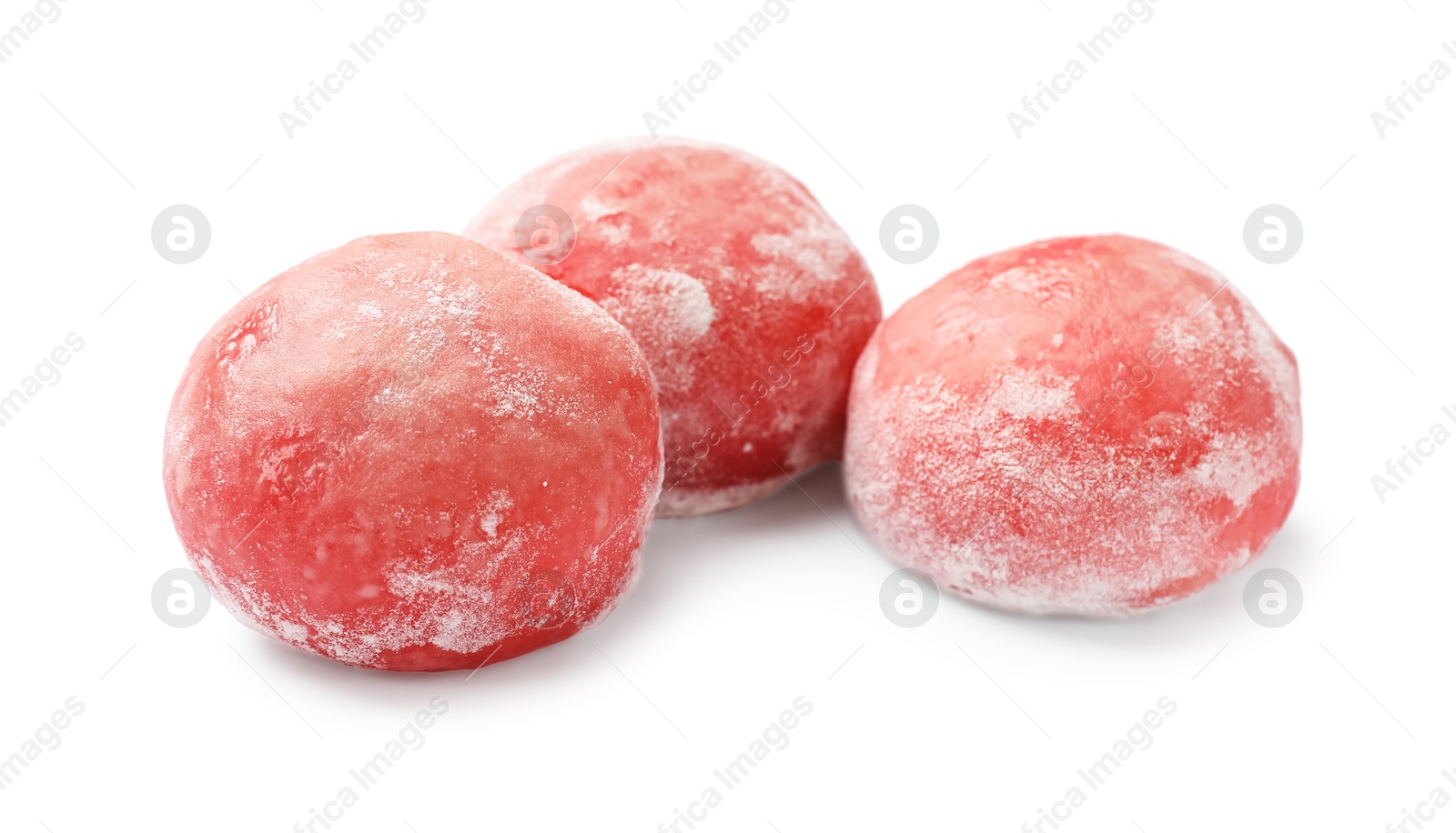 Photo of Delicious mochi isolated on white. Traditional Japanese dessert