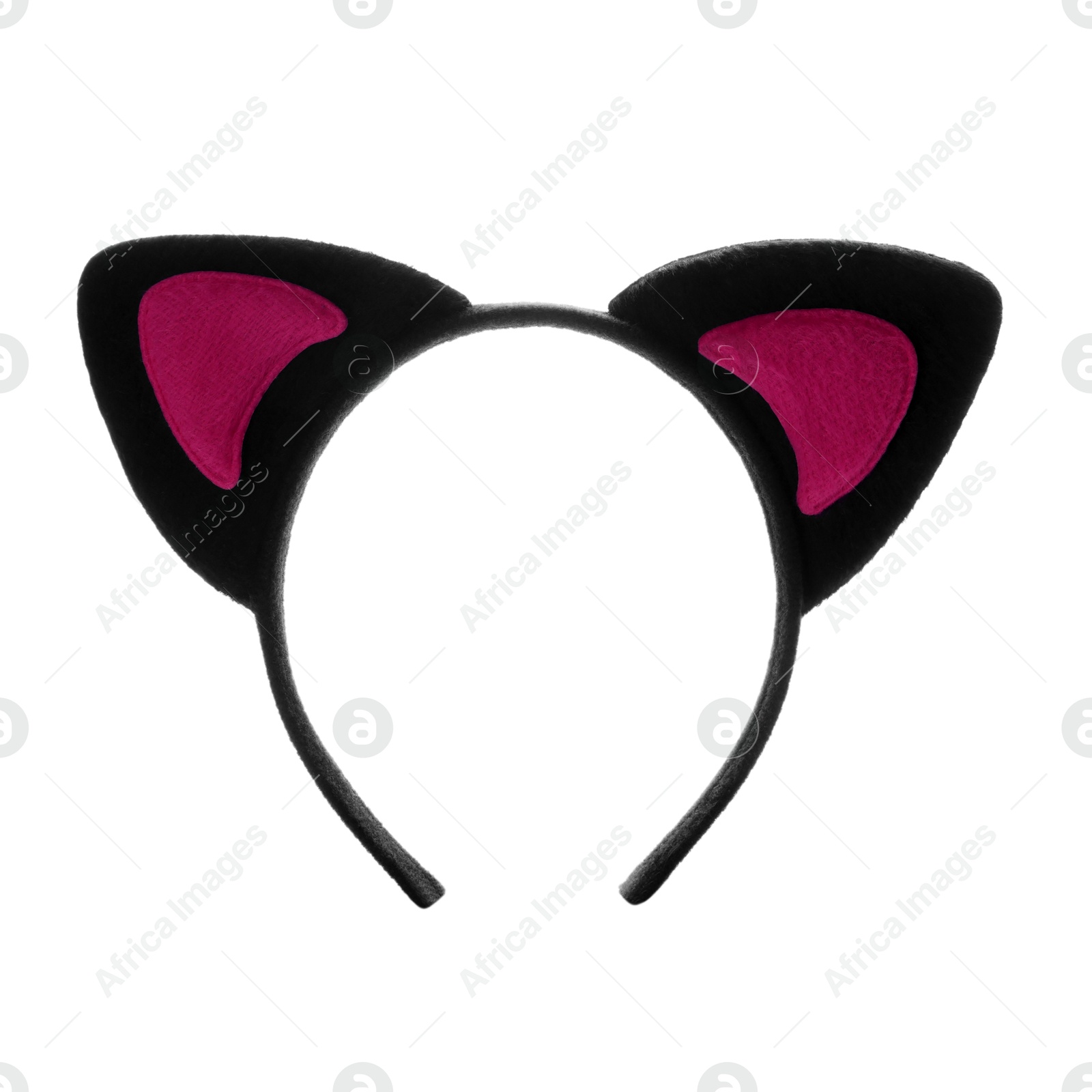 Photo of Stylish headband with cat ears isolated on white