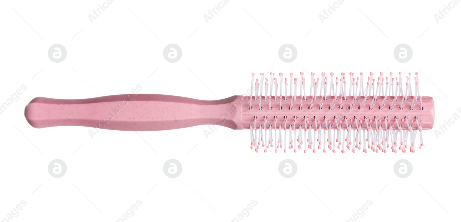 Photo of Hairdresser tool. Round brush isolated on white