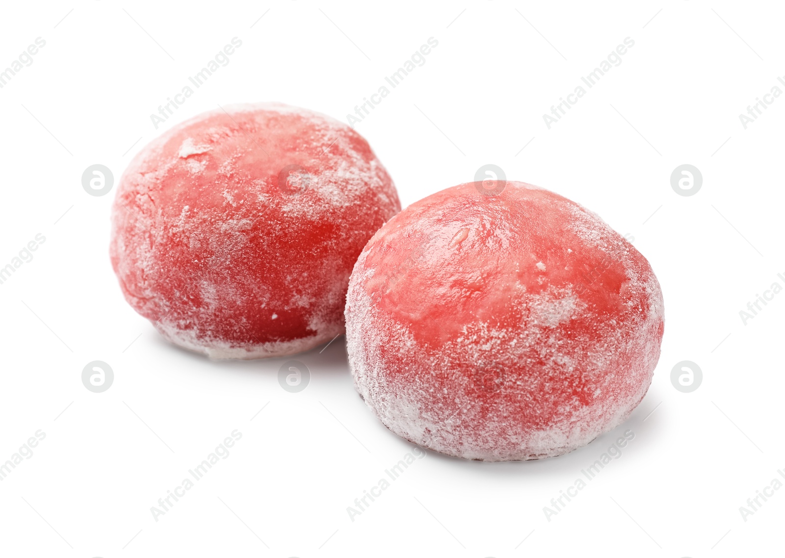 Photo of Delicious mochi isolated on white. Traditional Japanese dessert