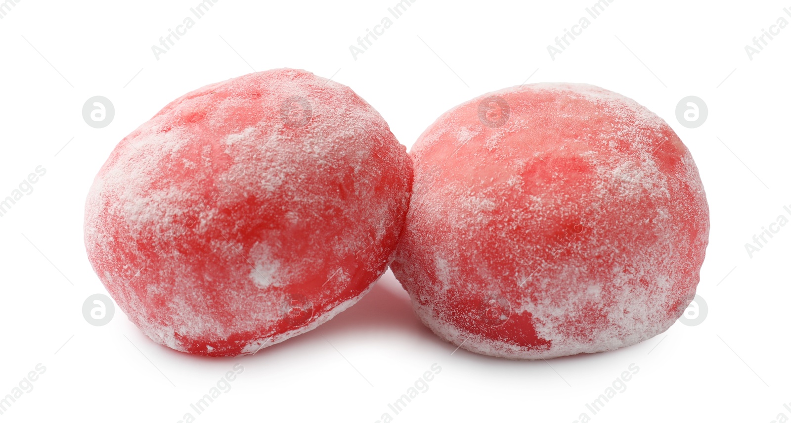 Photo of Delicious mochi isolated on white. Traditional Japanese dessert