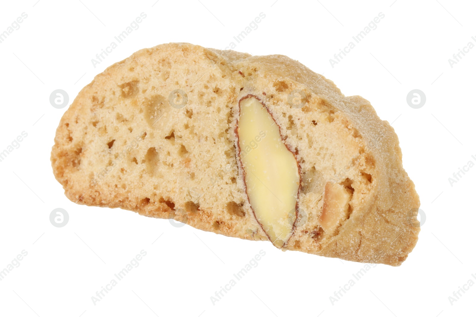 Photo of Traditional Italian almond biscuit (Cantucci) isolated on white