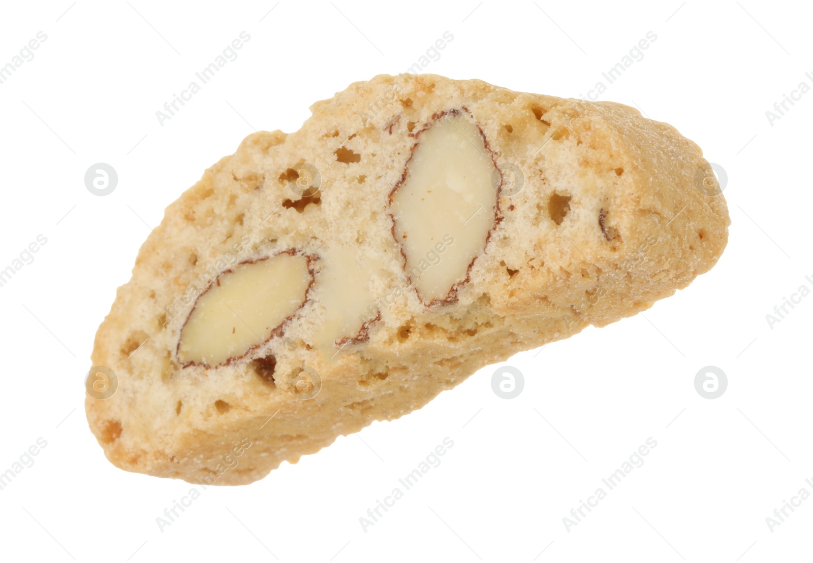 Photo of Traditional Italian almond biscuit (Cantucci) isolated on white