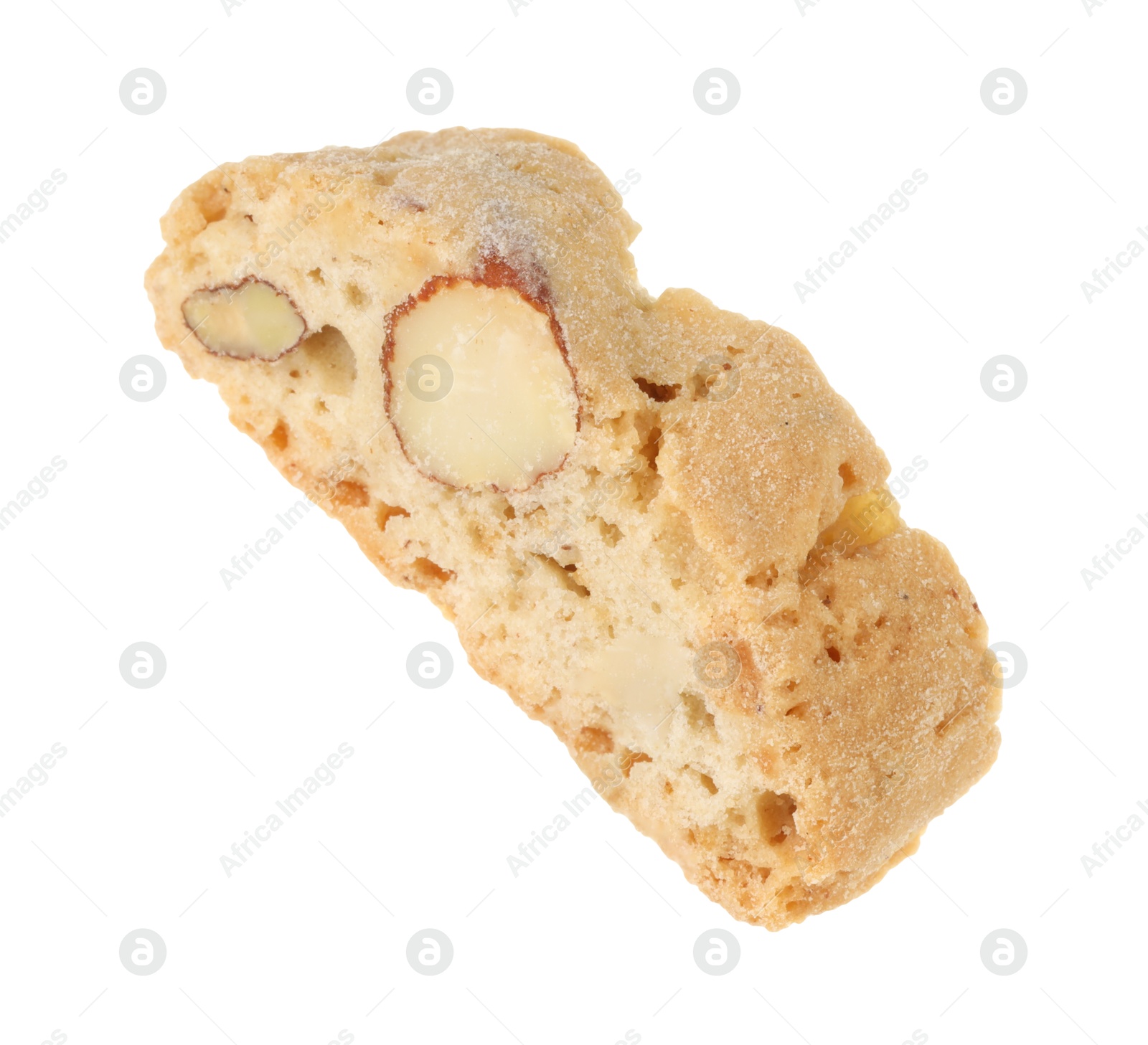 Photo of Traditional Italian almond biscuit (Cantucci) isolated on white