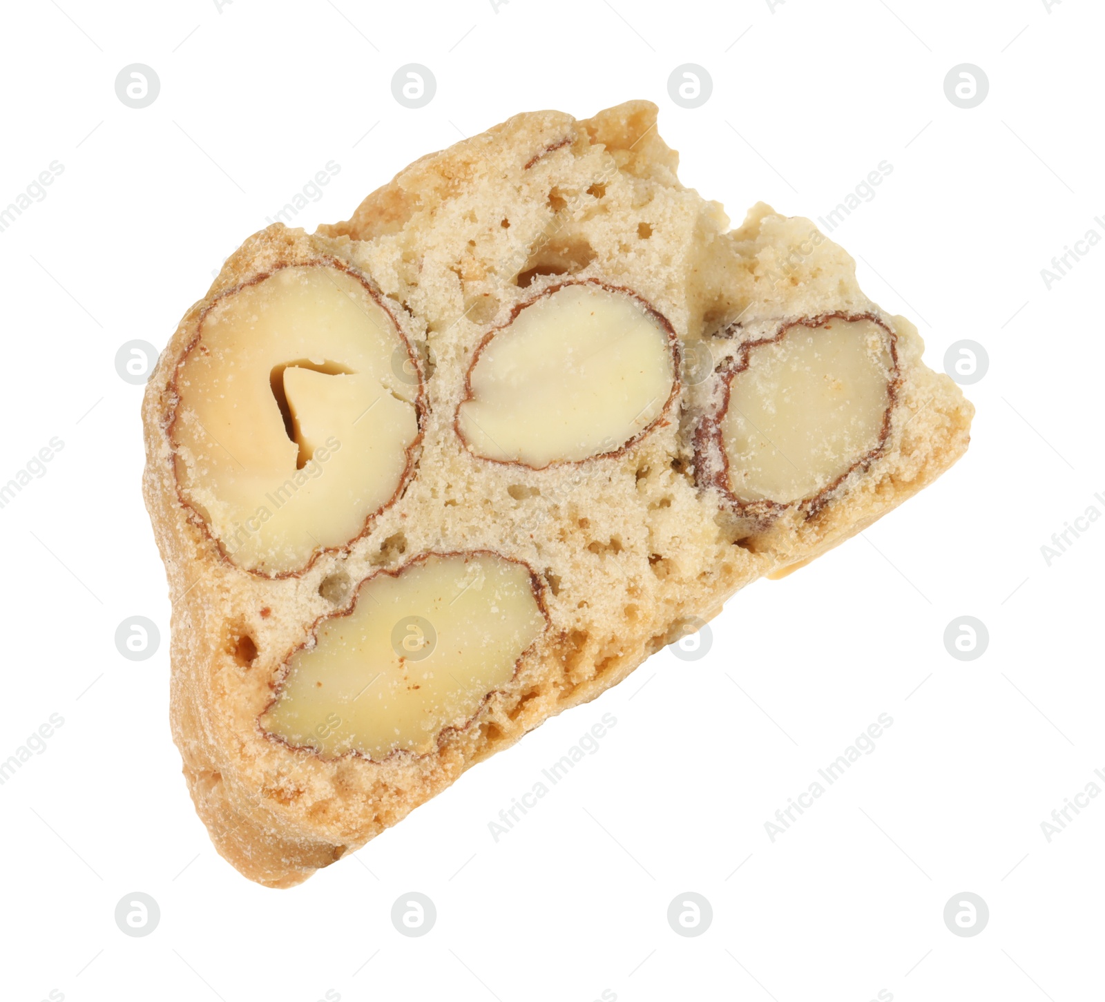 Photo of Traditional Italian almond biscuit (Cantucci) isolated on white