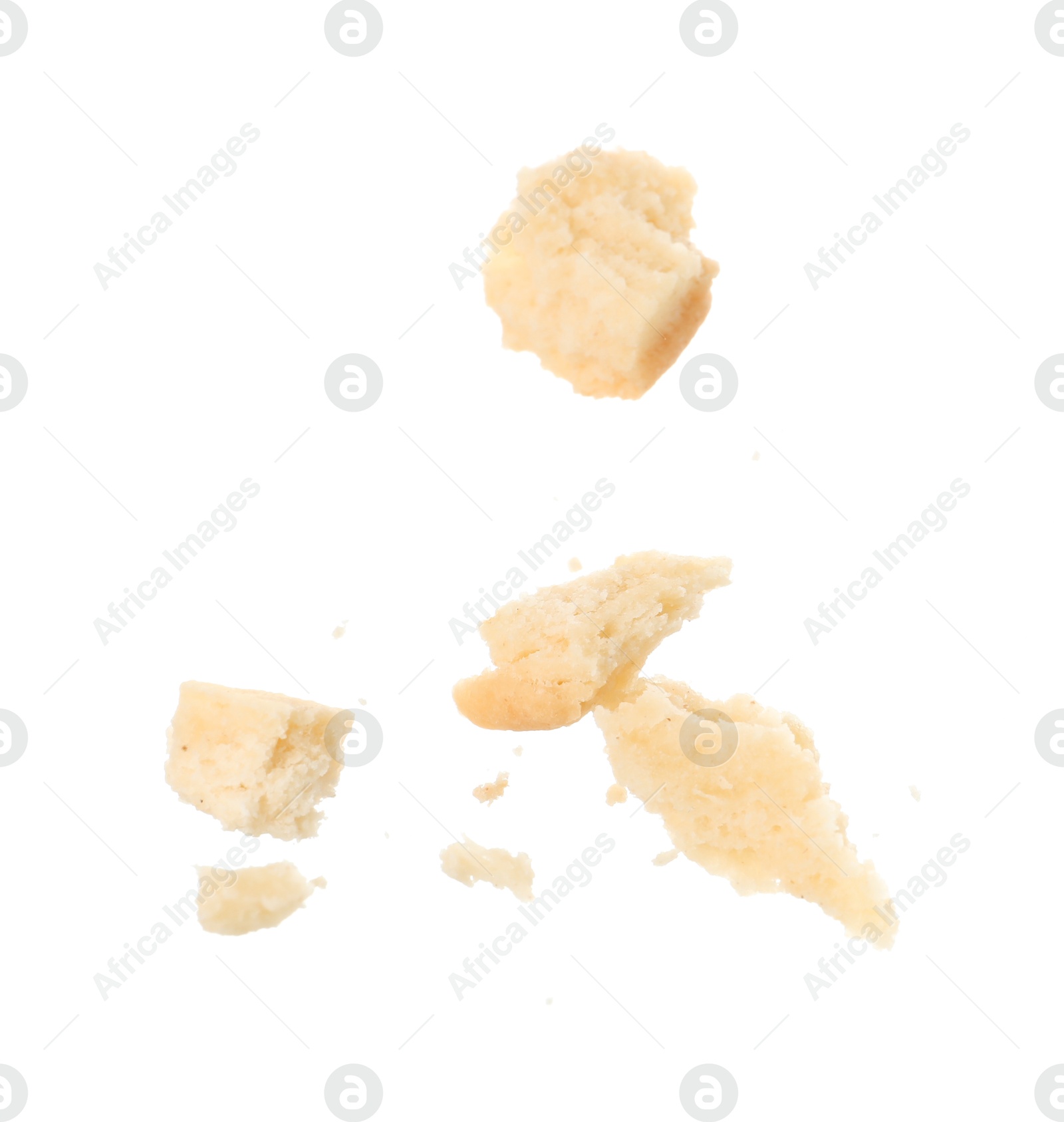 Photo of Crumbs of delicious cookie isolated on white