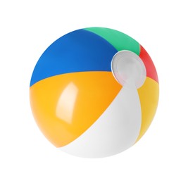 Photo of One colorful inflatable ball isolated on white