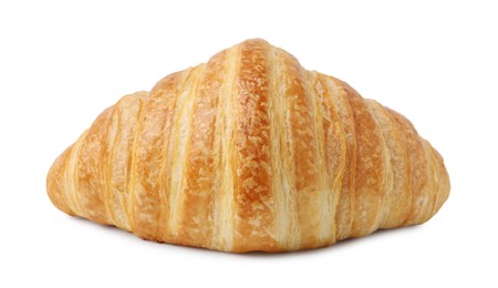 Freshly baked delicious croissant isolated on white