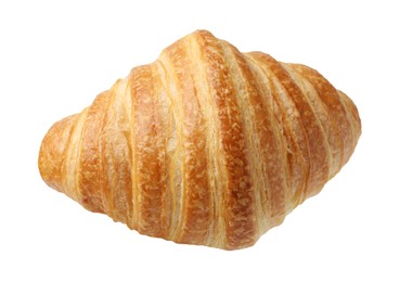 Photo of Freshly baked delicious croissant isolated on white