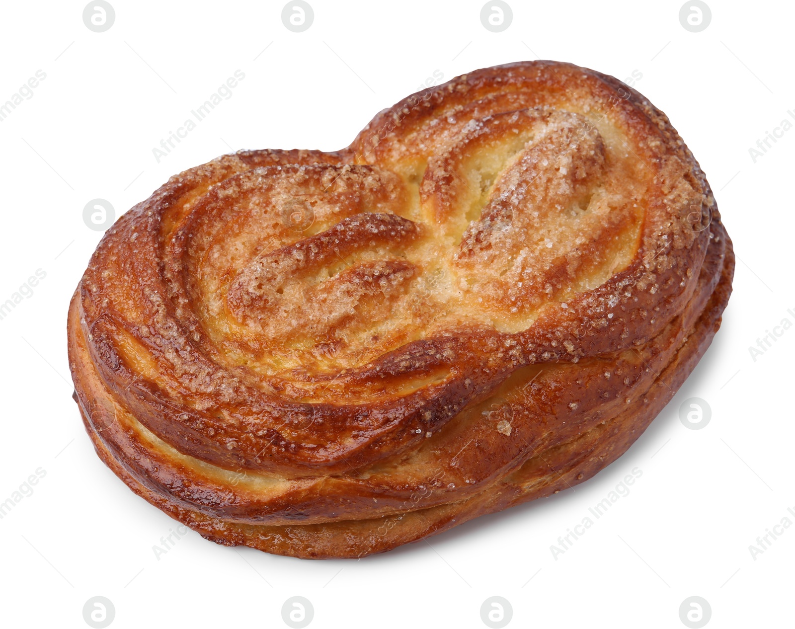 Photo of Freshly baked sweet pastry isolated on white